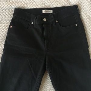 Madewell 9" High Rise Skinny Jeans Size 28 Black